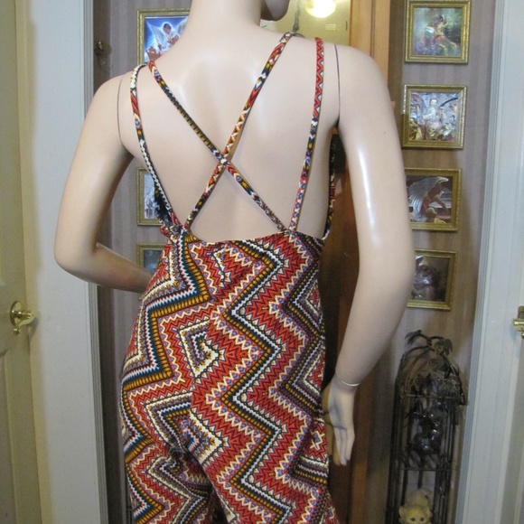 Privy Red, Yellow & Black Jumpsuit size L - Picture 7 of 8